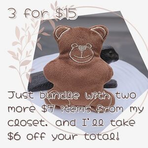 Mini caramel brown teddy plush